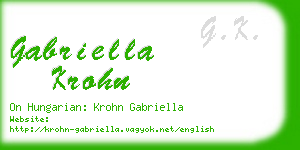 gabriella krohn business card